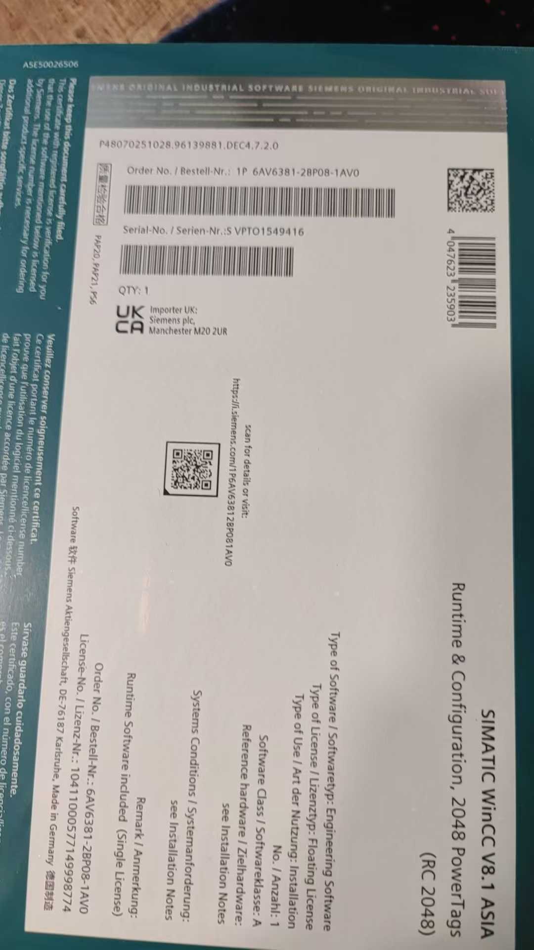 6ES7288-3AR04-0AA0 6ES7231-4HF32-0XB0